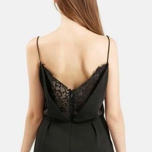 Lacy Black Romper, 6, TopShop